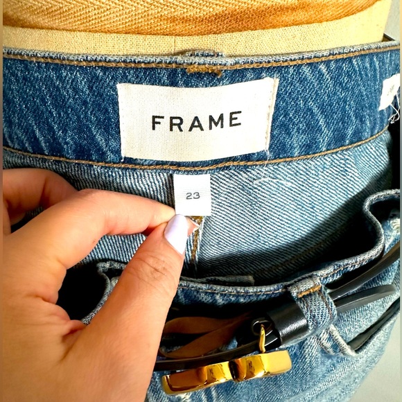 FRAME Le Pixie Slouch High-Waisted Jeans Size 23 - Picture 5 of 6